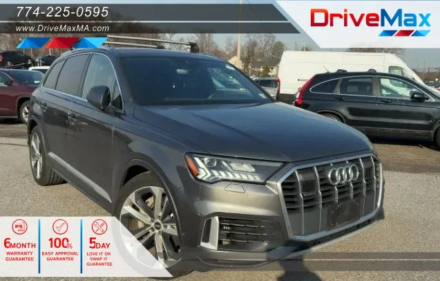 Silver 2021 Audi Q7 55 TFSI Prestige Sport Utility 4D for sale in West Bridgewater, MA
