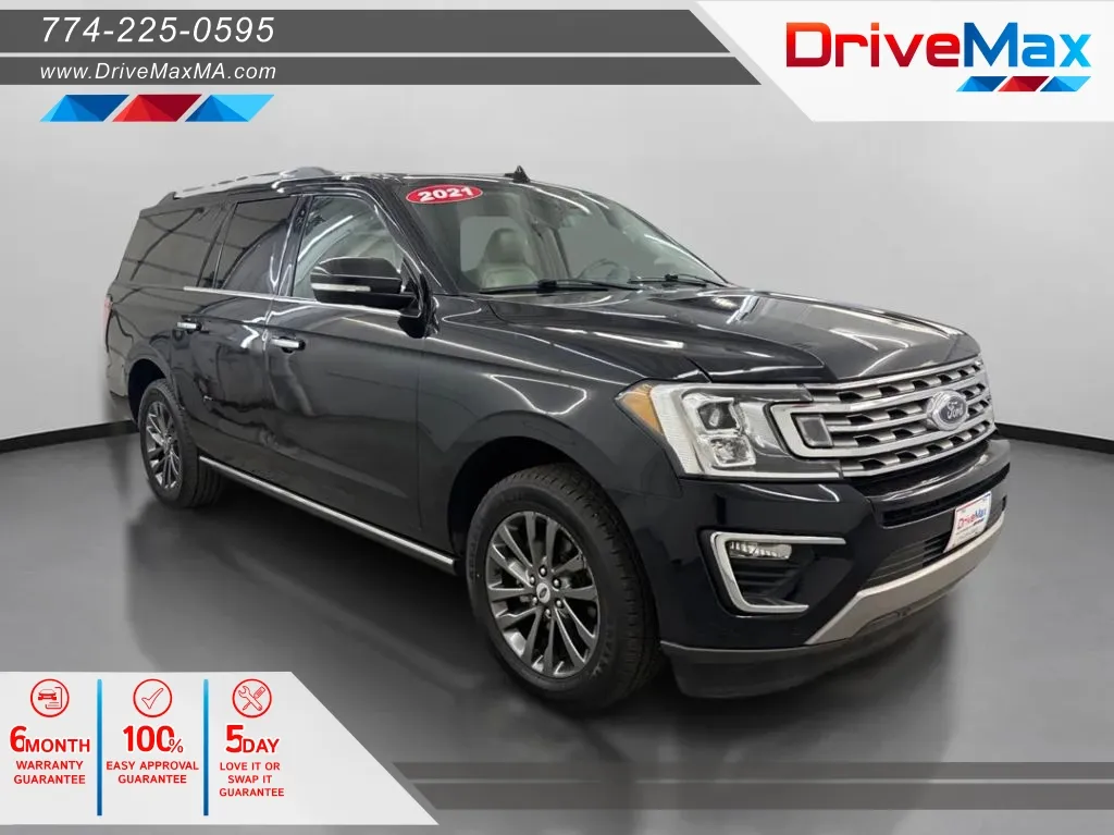 Black 2021 Ford Expedition MAX Limited Sport Utility 4D for sale in West Bridgewater, MA