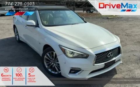 White 2018 INFINITI Q50 3.0t LUXE Sedan 4D for sale in West Bridgewater, MA