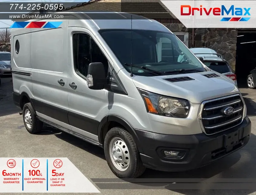 Gray 2020 Ford Transit 250 Cargo Van Medium Roof w/RWB Van 3D for sale in West Bridgewater, MA