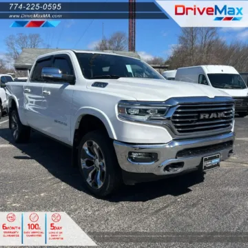 White 2020 Ram 1500 Crew Cab Laramie Longhorn Pickup 4D 5 1/2 ft for sale in West Bridgewater, MA