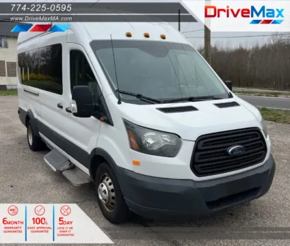 White 2019 Ford Transit 350 Wagon XL Extended Length w/High Roof w/Sliding Side Door Van 3D for sale in West Bridgewater, MA