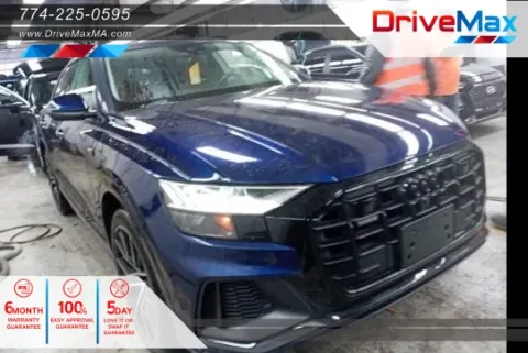 Blue 2021 Audi Q8 55 TFSI Premium Plus Sport Utility 4D for sale in West Bridgewater, MA