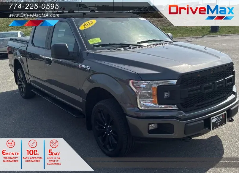 Gray 2018 Ford F-150 SuperCrew Cab Lariat Pickup 4D 5 1/2 ft for sale in West Bridgewater, MA