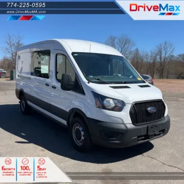 White 2023 Ford Transit 250 Cargo Van Medium Roof w/LWB Van 3D for sale in West Bridgewater, MA