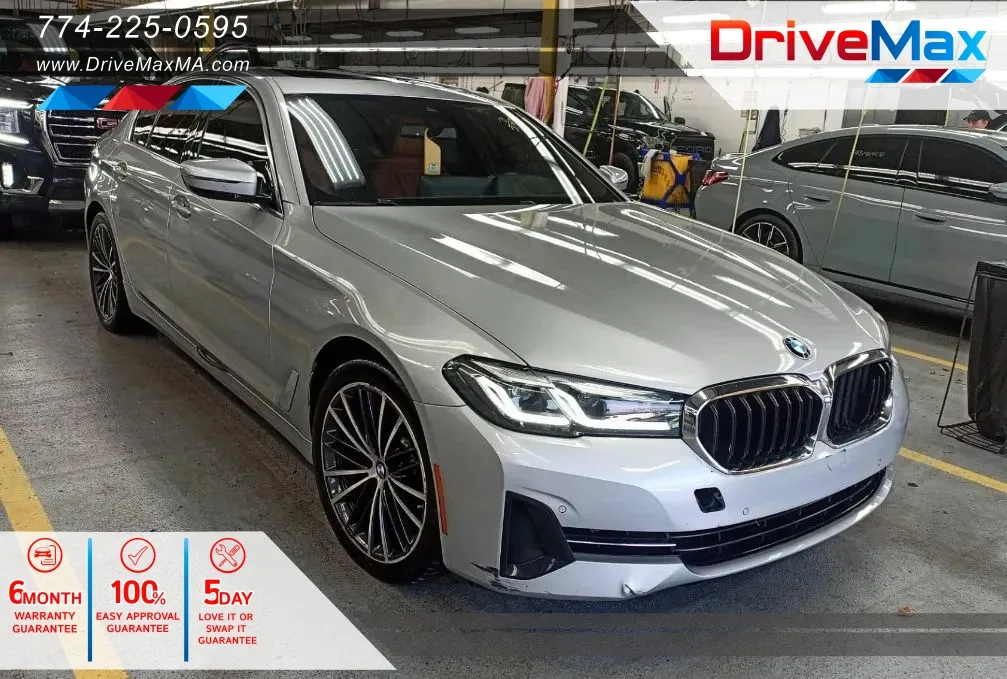 Silver 2021 BMW 5 Series 530i xDrive Sedan 4D for sale in West Bridgewater, MA