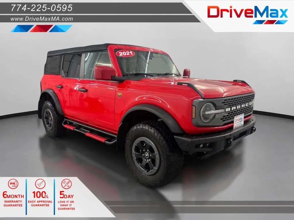 Red 2021 Ford Bronco Badlands Sport Utility 4D for sale in West Bridgewater, MA