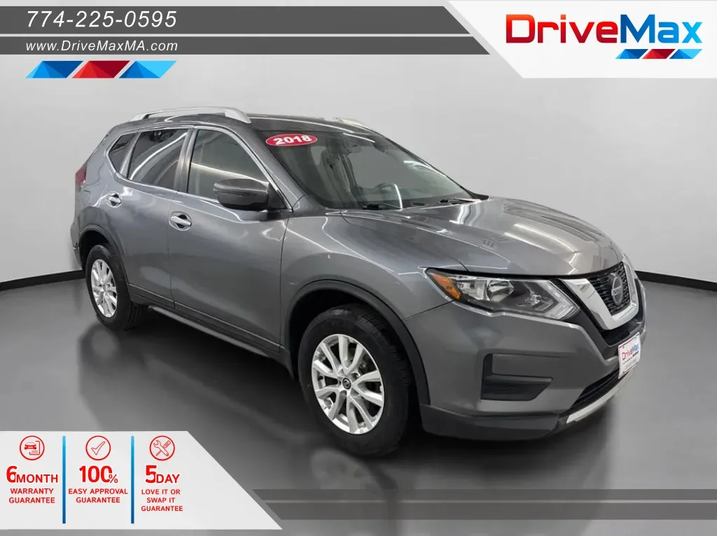 Gray 2018 Nissan Rogue SV Sport Utility 4D for sale in West Bridgewater, MA