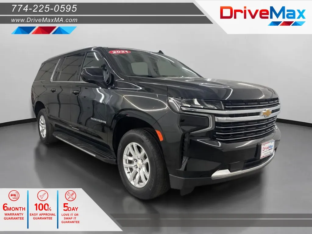 Black 2021 Chevrolet Suburban LT Sport Utility 4D for sale in West Bridgewater, MA