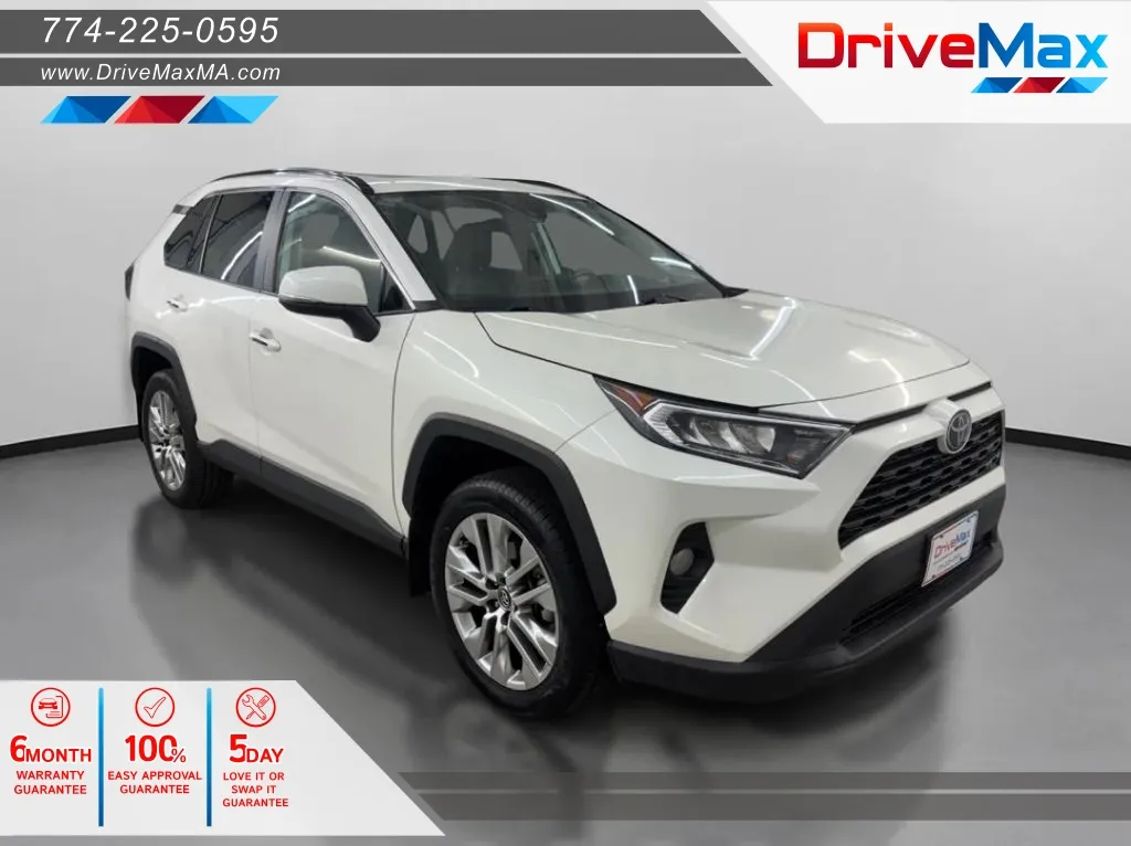 White 2021 Toyota RAV4 XLE Premium Sport Utility 4D for sale in West Bridgewater, MA