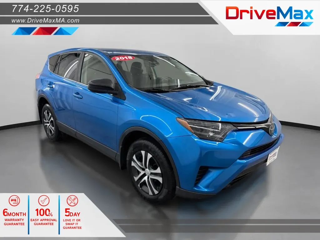 Blue 2018 Toyota RAV4 LE Sport Utility 4D for sale in West Bridgewater, MA