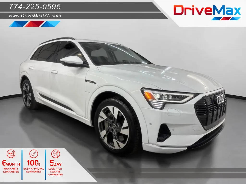 White 2022 Audi e-tron Premium Sport Utility 4D for sale in West Bridgewater, MA