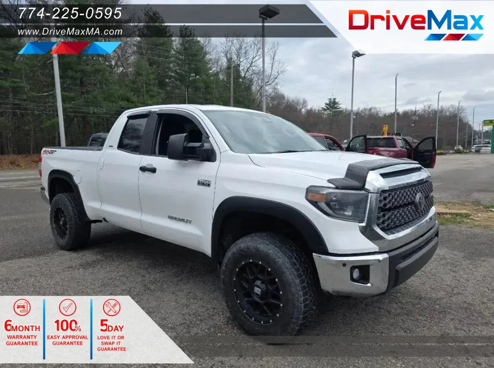White 2019 Toyota Tundra Double Cab SR5 Pickup 4D 6 1/2 ft for sale in West Bridgewater, MA
