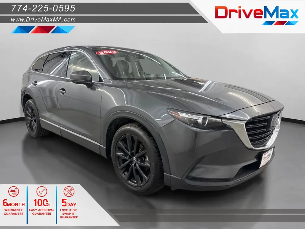 Gray 2023 MAZDA CX-9 Touring Plus Sport Utility 4D for sale in West Bridgewater, MA