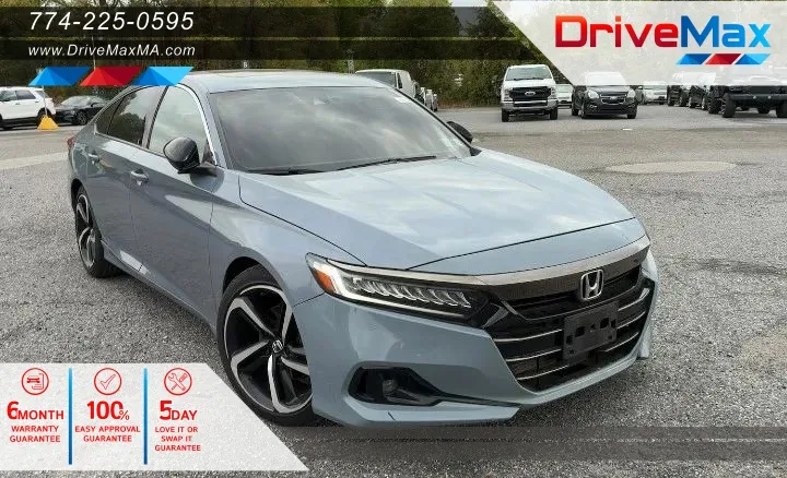 Blue 2021 Honda Accord Sport Sedan 4D for sale in West Bridgewater, MA