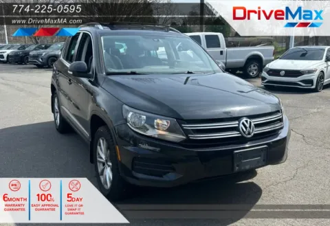 Black 2017 Volkswagen Tiguan 2.0T Wolfsburg Edition 4Motion Sport Utility 4D for sale in West Bridgewater, MA