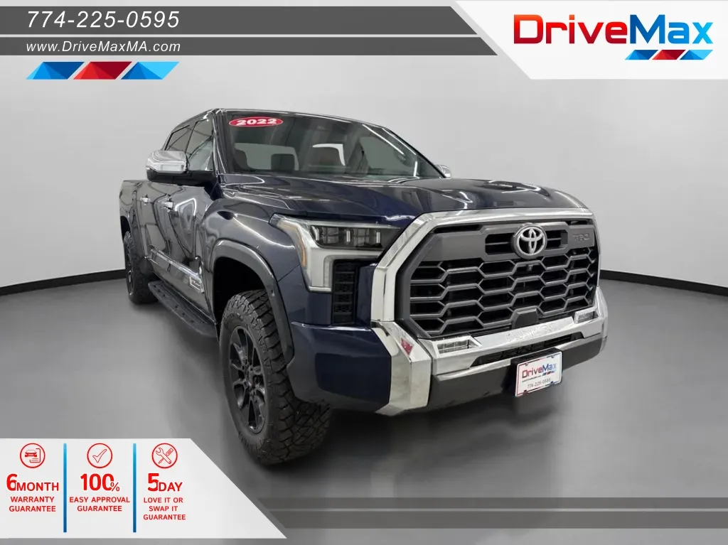 Blue 2022 Toyota Tundra CrewMax 1794 Edition Pickup 4D 6 1/2 ft for sale in West Bridgewater, MA