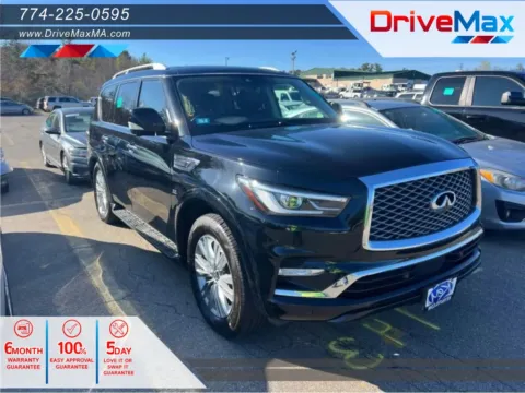 Black 2020 INFINITI QX80 LUXE Sport Utility 4D for sale in West Bridgewater, MA