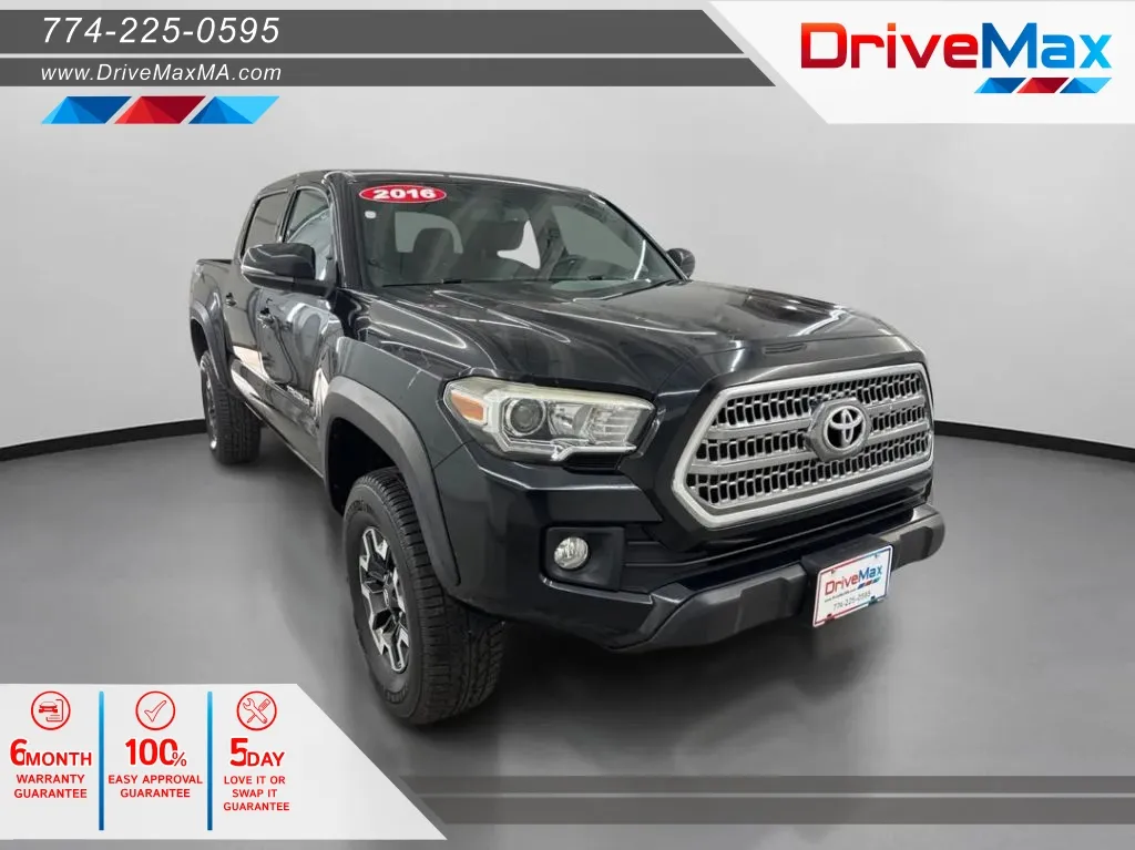 Black 2016 Toyota Tacoma Double Cab TRD Off-Road Pickup 4D 5 ft for sale in West Bridgewater, MA