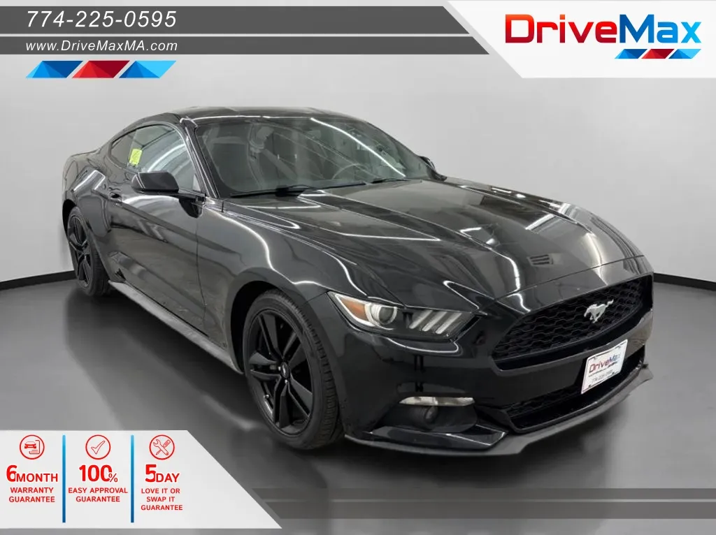 Black 2015 Ford Mustang EcoBoost Coupe 2D for sale in West Bridgewater, MA