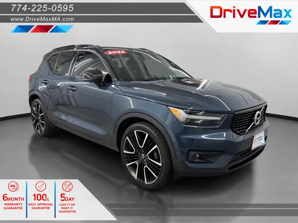 Blue 2022 Volvo XC40 T5 R-Design Sport Utility 4D for sale in West Bridgewater, MA