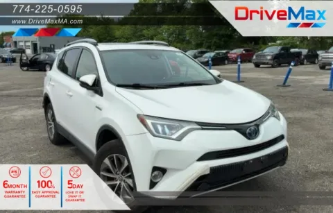 White 2018 Toyota RAV4 Hybrid XLE Sport Utility 4D for sale in West Bridgewater, MA
