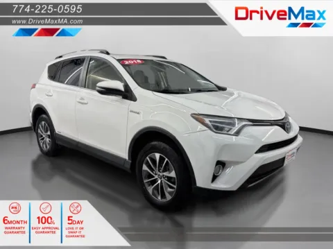 White 2018 Toyota RAV4 Hybrid XLE Sport Utility 4D for sale in West Bridgewater, MA