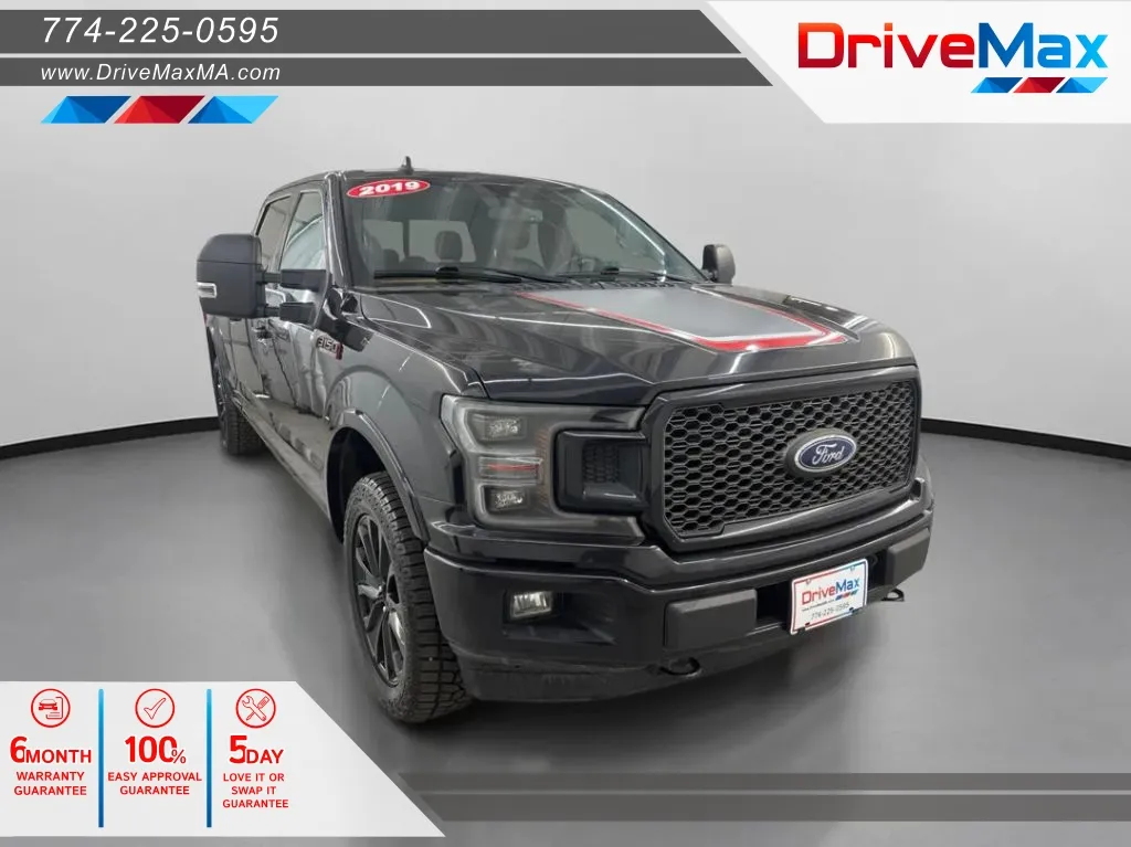 Black 2019 Ford F-150 SuperCrew Cab Lariat Pickup 4D 5 1/2 ft for sale in West Bridgewater, MA