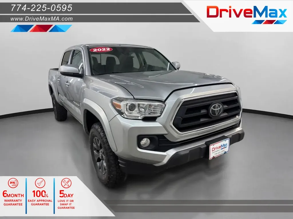 Silver 2022 Toyota Tacoma Double Cab SR5 Pickup 4D 5 ft for sale in West Bridgewater, MA