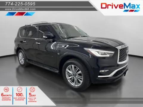 Black 2019 INFINITI QX80 LUXE Sport Utility 4D for sale in West Bridgewater, MA