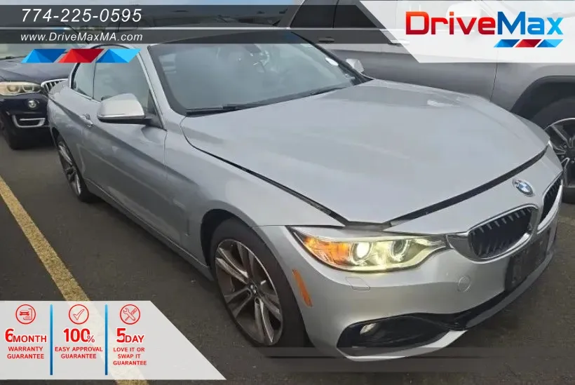Gray 2016 BMW 4 Series 428i xDrive Convertible 2D for sale in West Bridgewater, MA