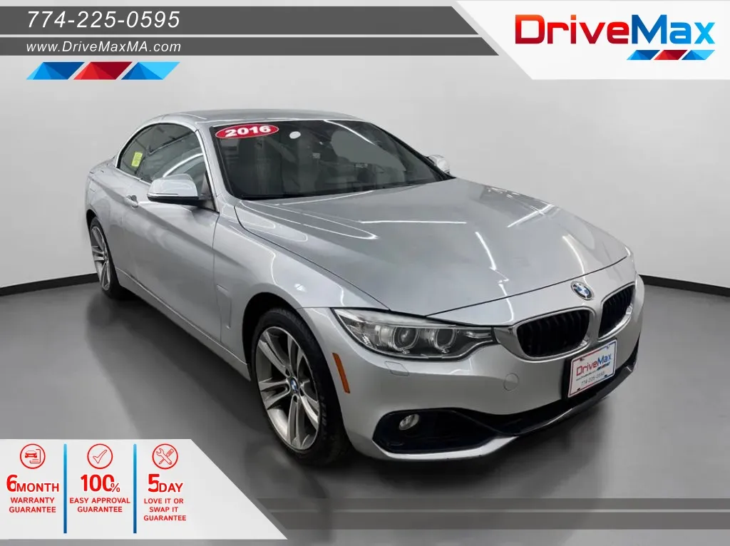 Gray 2016 BMW 4 Series 428i xDrive Convertible 2D for sale in West Bridgewater, MA