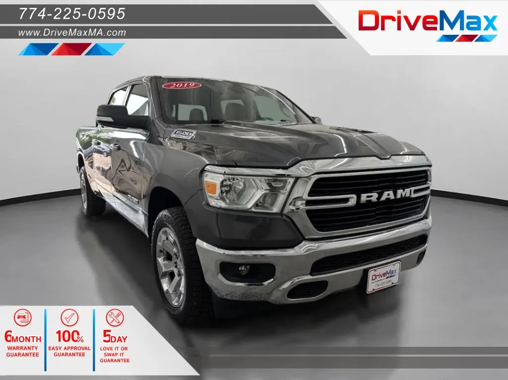 Gray 2019 Ram 1500 Crew Cab Big Horn Pickup 4D 6 1/3 ft for sale in West Bridgewater, MA