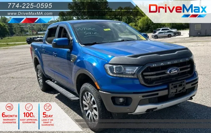 Blue 2019 Ford Ranger SuperCrew Lariat Pickup 4D 5 ft for sale in West Bridgewater, MA