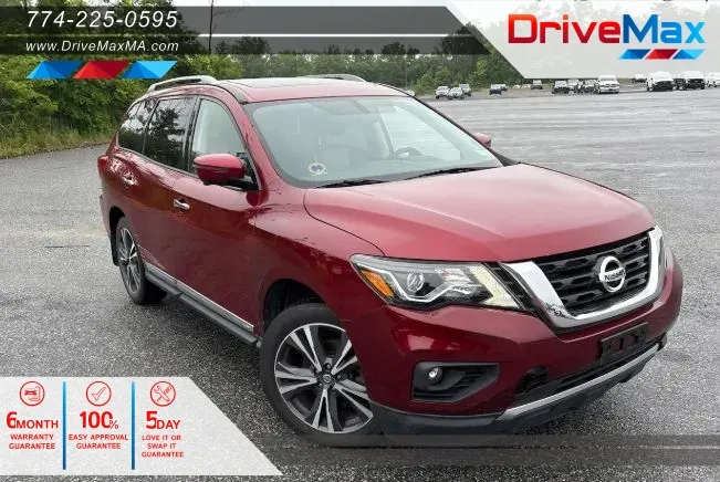 Red 2020 Nissan Pathfinder Platinum Sport Utility 4D for sale in West Bridgewater, MA