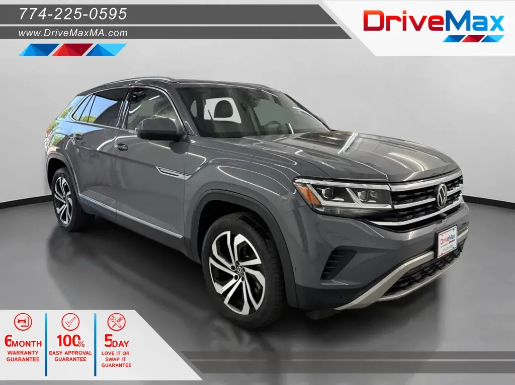 Gray 2021 Volkswagen Atlas Cross Sport SEL Premium 4Motion Sport Utility 4D for sale in West Bridgewater, MA