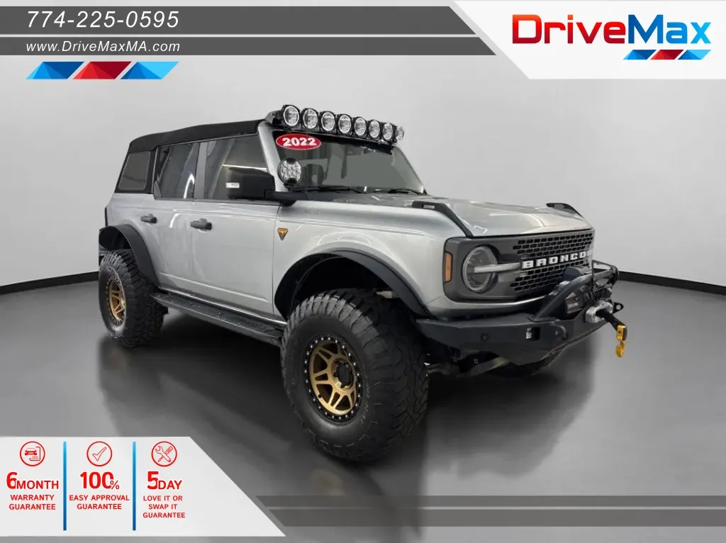 Gray 2022 Ford Bronco Badlands Sport Utility 4D for sale in West Bridgewater, MA