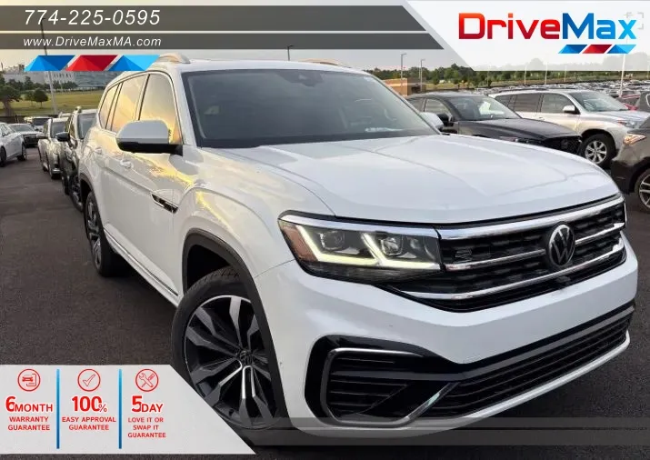 White 2021 Volkswagen Atlas SEL Premium R-Line 4Motion (2021.5) Sport Utility 4D for sale in West Bridgewater, MA