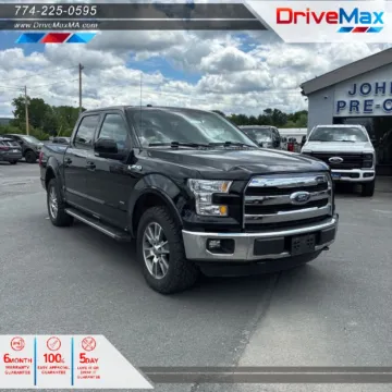 Black 2016 Ford F-150 SuperCrew Cab Lariat Pickup 4D 5 1/2 ft for sale in West Bridgewater, MA