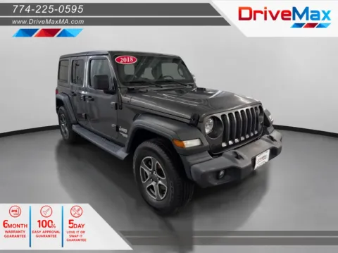 Black 2018 Jeep Wrangler Unlimited All New Sport S Sport Utility 4D for sale in West Bridgewater, MA