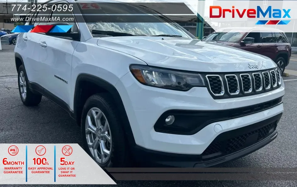 White 2024 Jeep Compass Latitude Sport Utility 4D for sale in West Bridgewater, MA