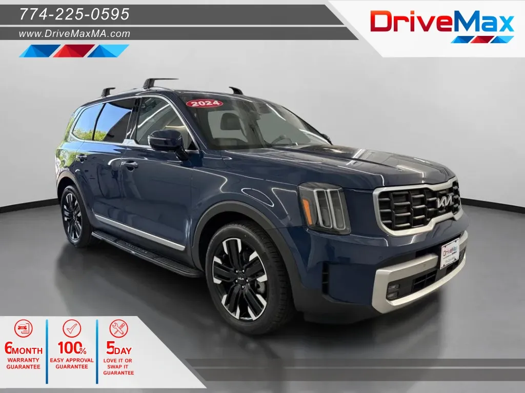 Blue 2024 Kia Telluride SX-Prestige Sport Utility 4D for sale in West Bridgewater, MA