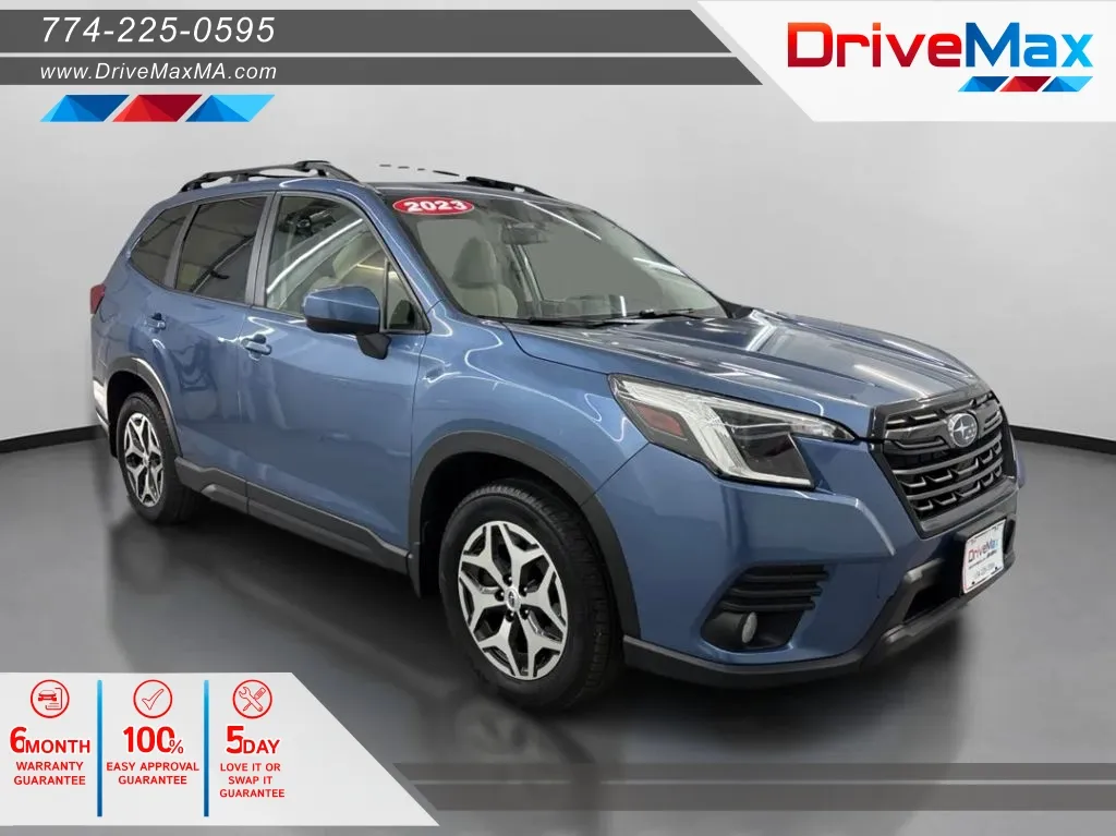 Blue 2023 Subaru Forester Premium Sport Utility 4D for sale in West Bridgewater, MA