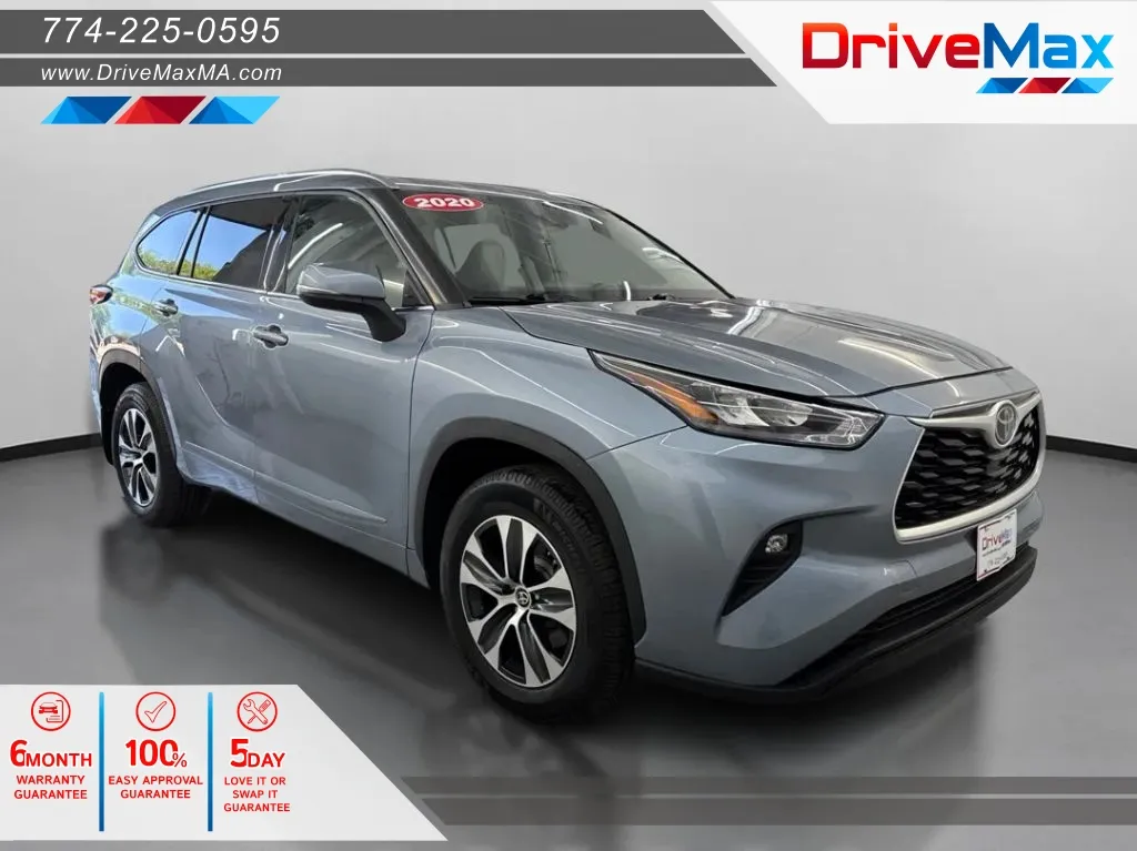 Blue 2020 Toyota Highlander XLE Sport Utility 4D for sale in West Bridgewater, MA