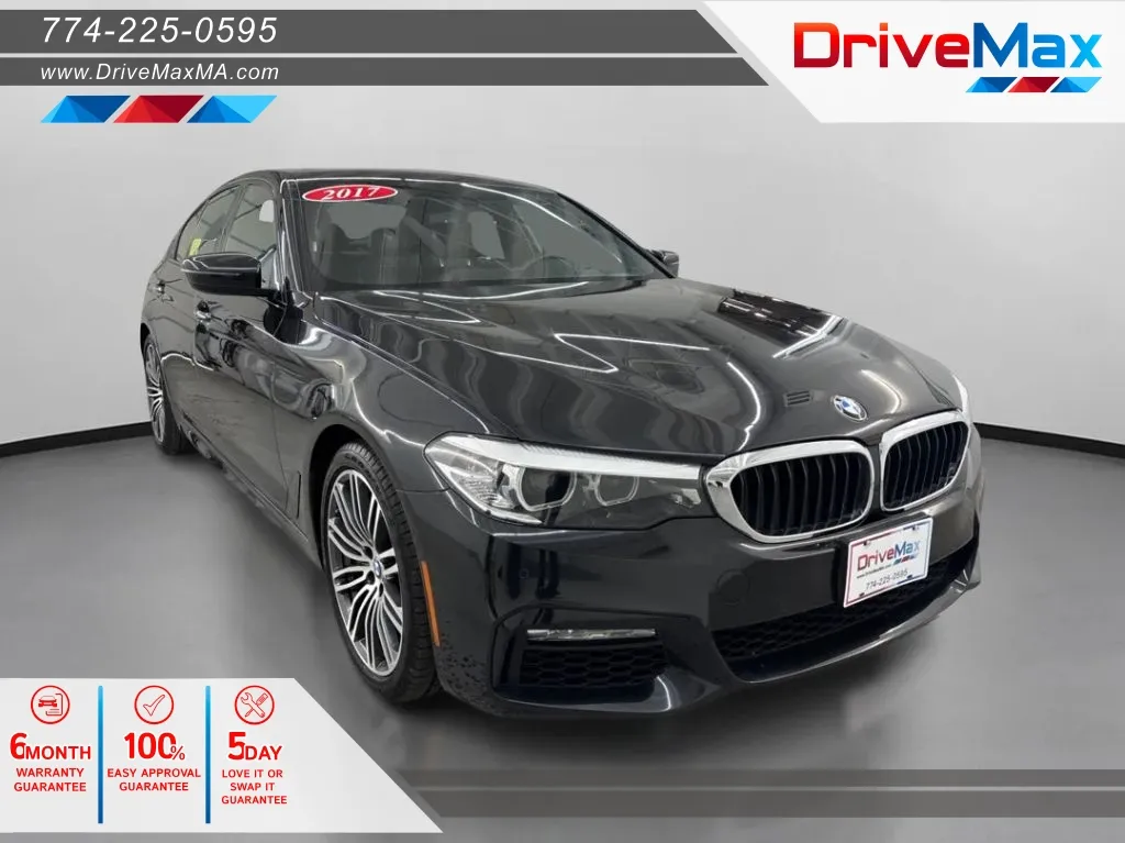 Black 2017 BMW 5 Series 530i xDrive Sedan 4D for sale in West Bridgewater, MA
