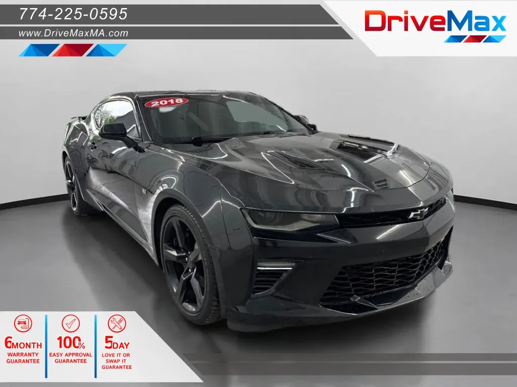 Black 2018 Chevrolet Camaro SS Coupe 2D for sale in West Bridgewater, MA