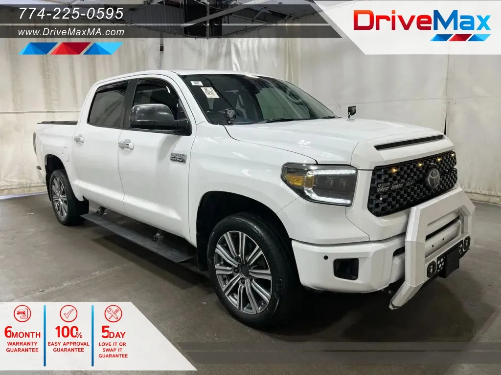 White 2020 Toyota Tundra CrewMax Platinum Pickup 4D 5 1/2 ft for sale in West Bridgewater, MA