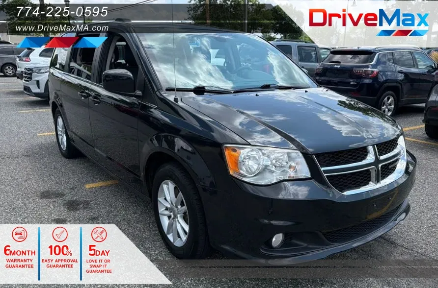 Black 2019 Dodge Grand Caravan Passenger SXT Minivan 4D for sale in West Bridgewater, MA