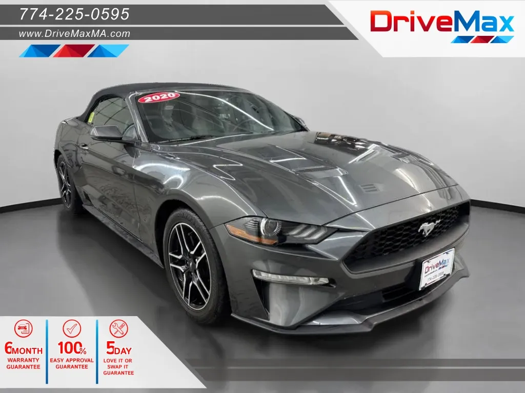 Gray 2020 Ford Mustang EcoBoost Premium Convertible 2D for sale in West Bridgewater, MA