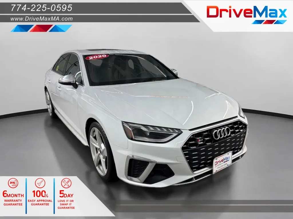 White 2020 Audi S4 Premium Plus Sedan 4D for sale in West Bridgewater, MA